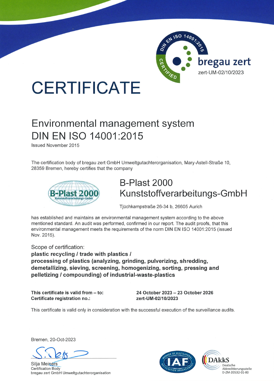 Zertifikat DIN EN ISO 9001:2015